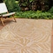 World Rug Gallery Contemporary Tropical Leaves Weather Resistant Indoor/Outdoor Area Rug 5' x 7' Yellow 4031YELLOW5X7 - alternate 1